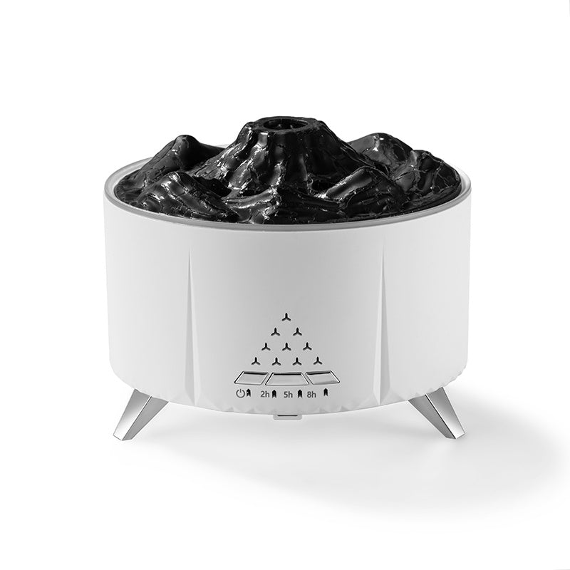 Flame Aroma Diffuser Air Humidifier Home Aromatherapy Fire Ultrasonic Essential Oil Diffuser With Bluetooth Speaker White Noise