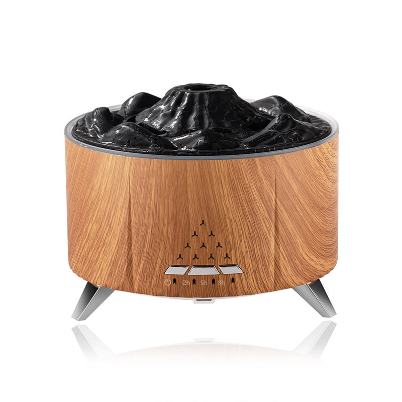 Flame Aroma Diffuser Air Humidifier Home Aromatherapy Fire Ultrasonic Essential Oil Diffuser With Bluetooth Speaker White Noise